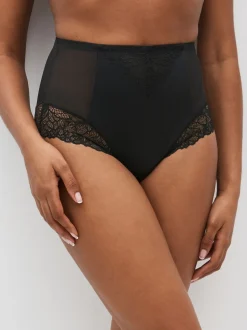 Black High Waist Brief Firm Tummy Control Shaping Briefs