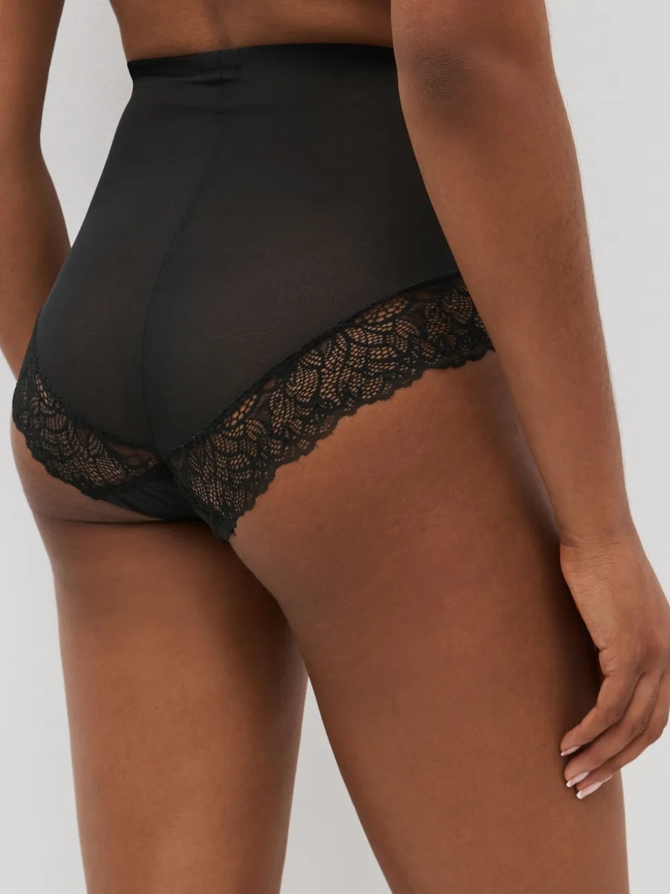 Black High Waist Brief Firm Tummy Control Shaping Briefs