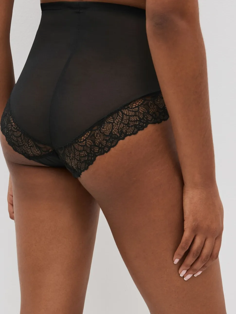 Black High Waist Brief Firm Tummy Control Shaping Briefs