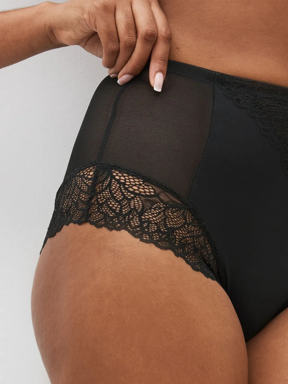 Black High Waist Brief Firm Tummy Control Shaping Briefs