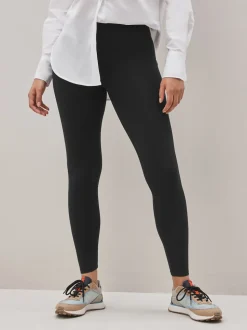 Black High Waist Cotton Leggings