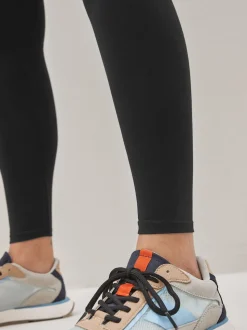 Black High Waist Cotton Leggings