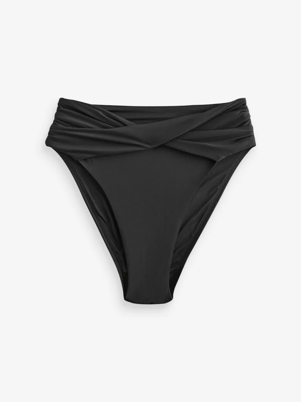 Black High Waist High Leg Bikini Bottoms