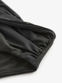 Black High Waist High Leg Bikini Bottoms