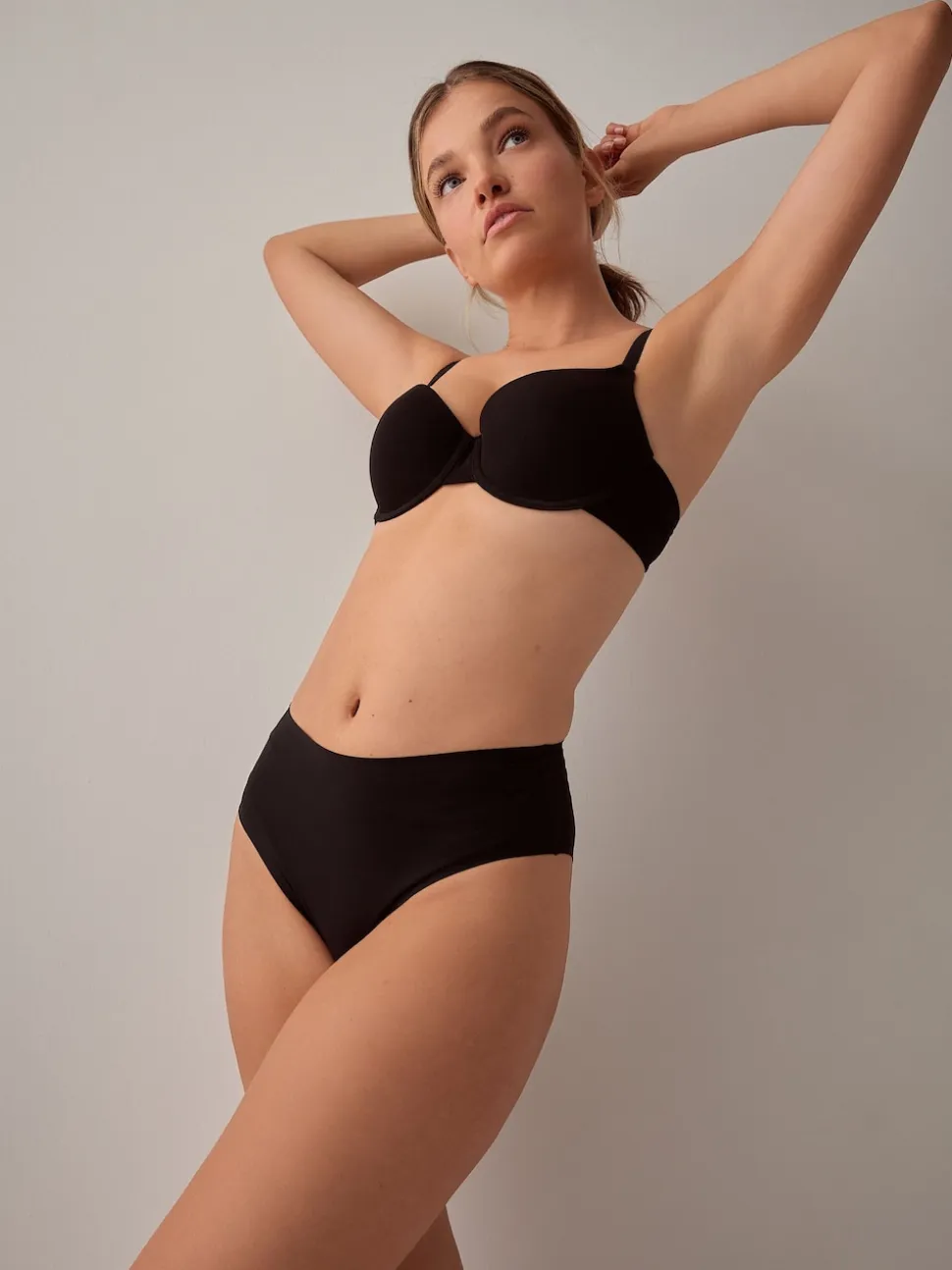 Black High Waist High Leg No VPL Comfort Knickers 3 Pack