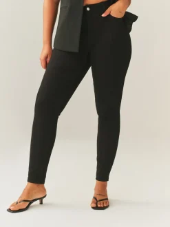 Black Hourglass Mid Rise Skinny Jeans
