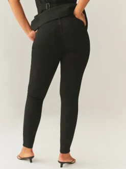 Black Hourglass Mid Rise Skinny Jeans