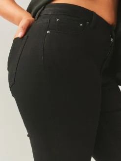Black Hourglass Mid Rise Skinny Jeans