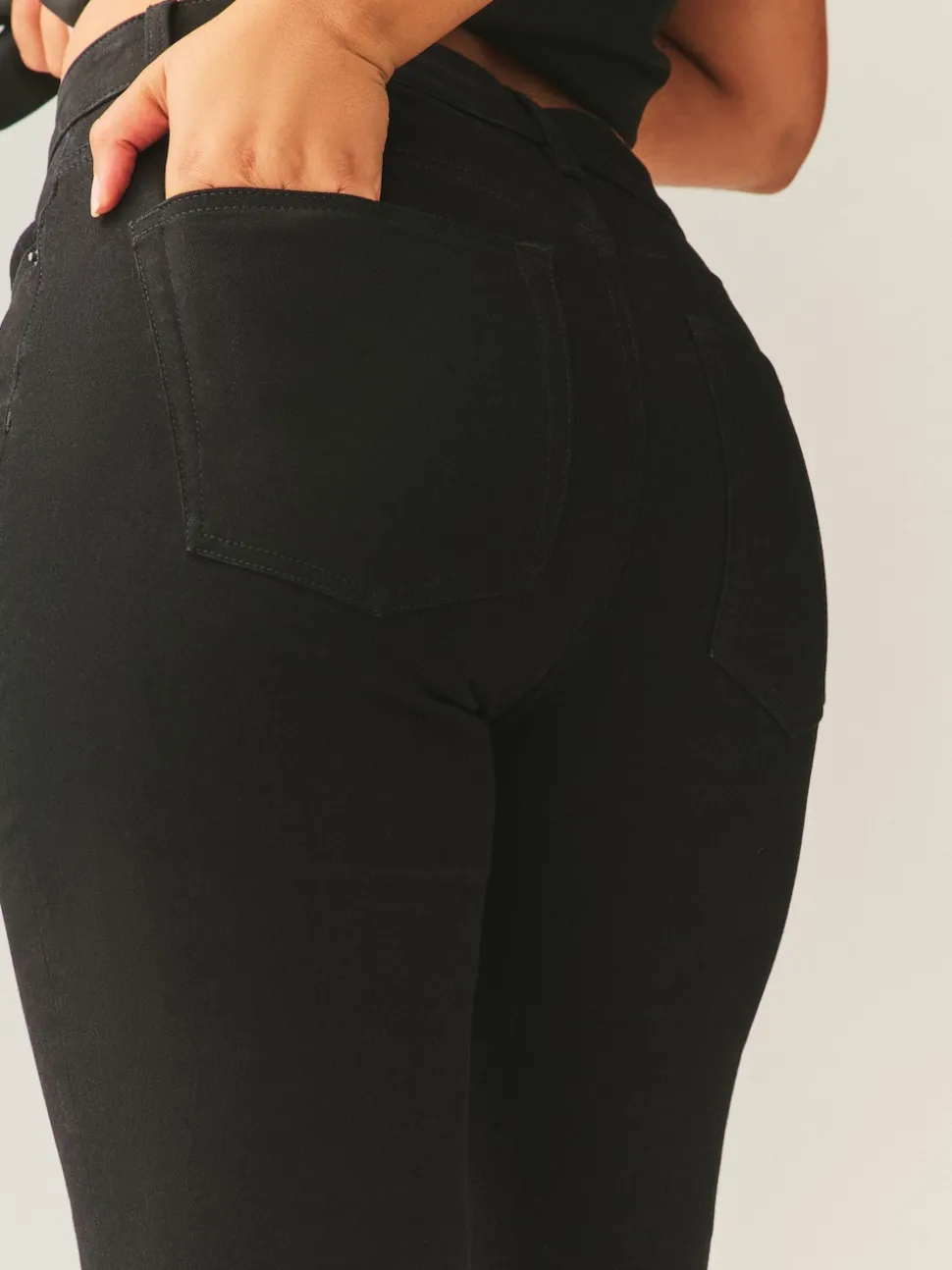 Black Hourglass Mid Rise Skinny Jeans