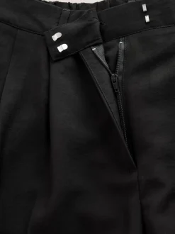 Black Hourglass Wide Leg Tailored Trousers