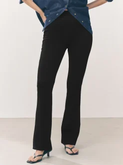 Black Jersey Bootcut Leggings