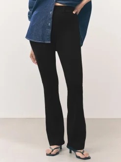Black Jersey Bootcut Leggings