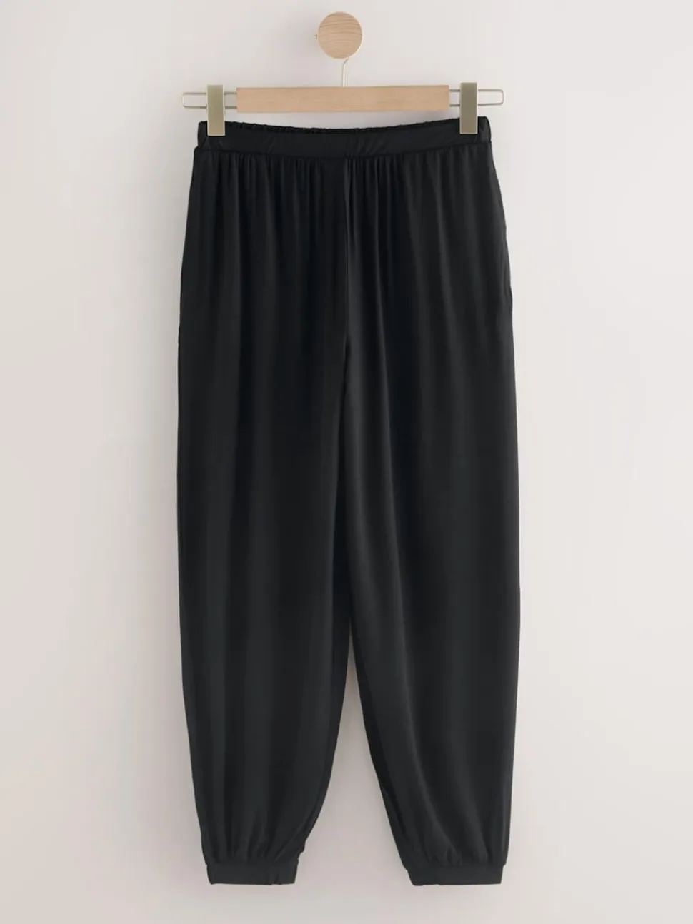 Black Jersey Harem Joggers