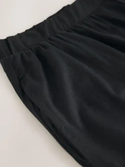 Black Jersey Harem Joggers