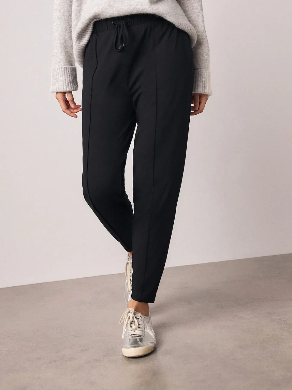 Black Jersey Joggers