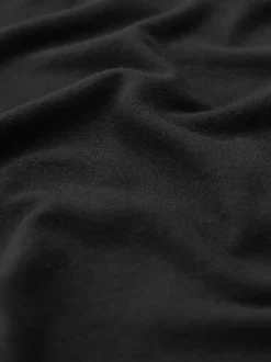 Black Jersey Midi Skirt