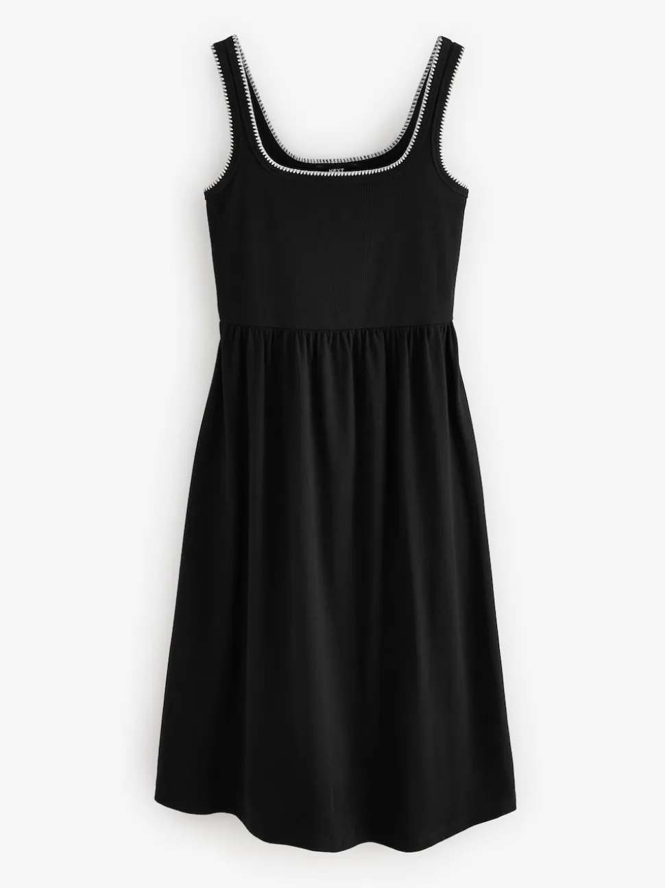Black Jersey Midi Summer Dress