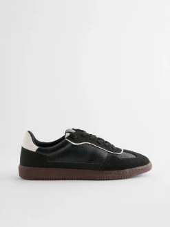 Black Lace-Up Trainers