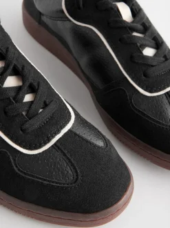 Black Lace-Up Trainers