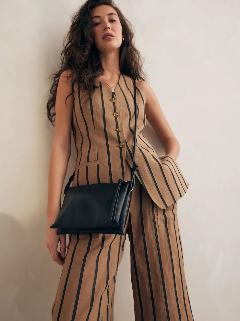Black Leather Cross Body Bag