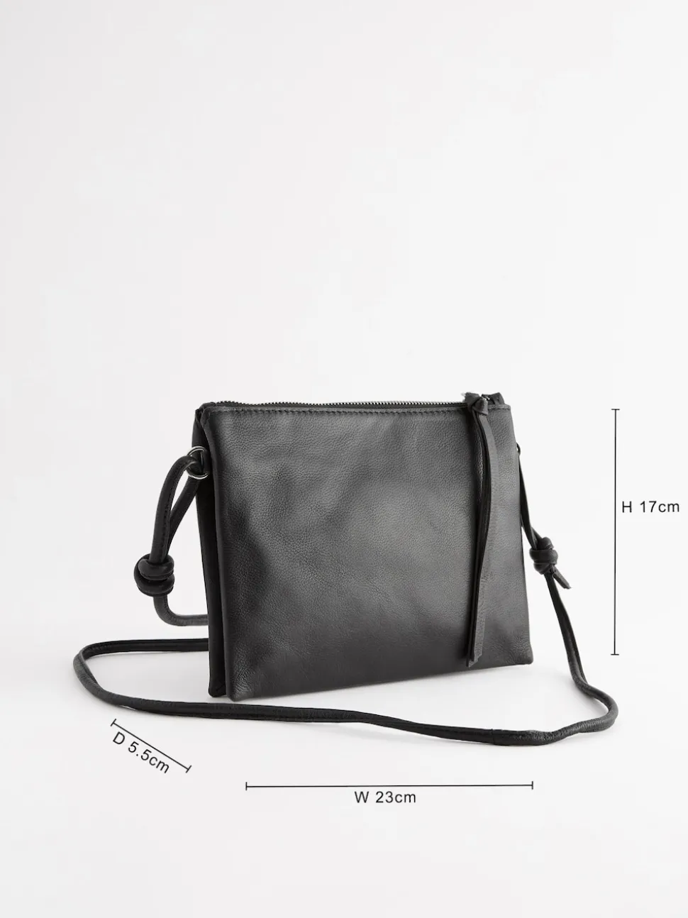 Black Leather Cross Body Bag