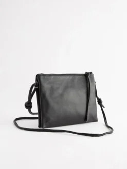 Black Leather Cross Body Bag