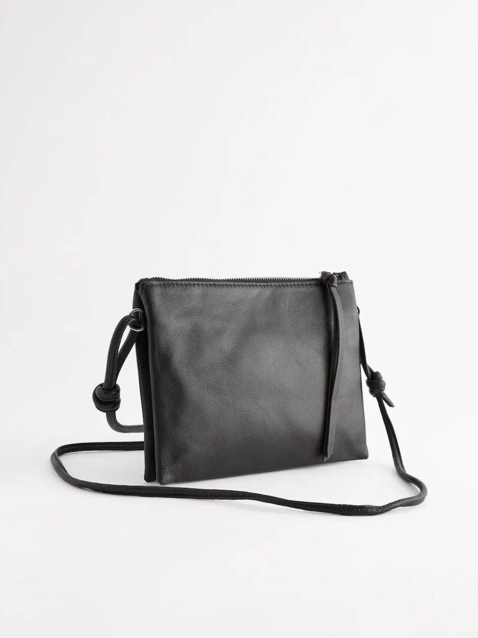 Black Leather Cross Body Bag