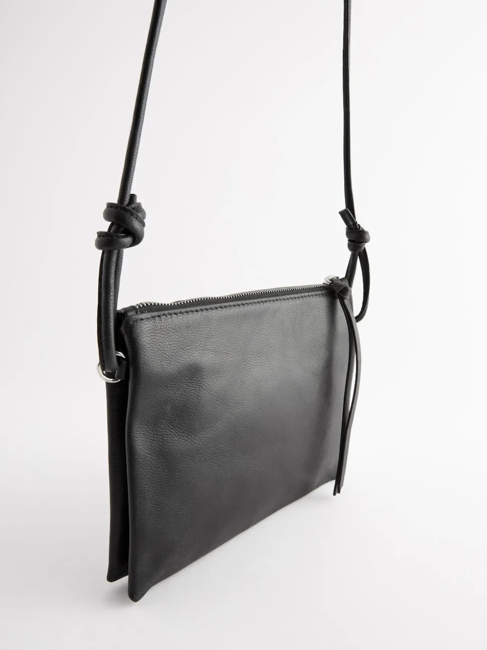 Black Leather Cross Body Bag