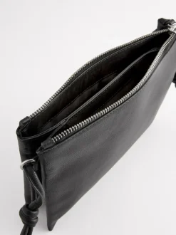 Black Leather Cross Body Bag