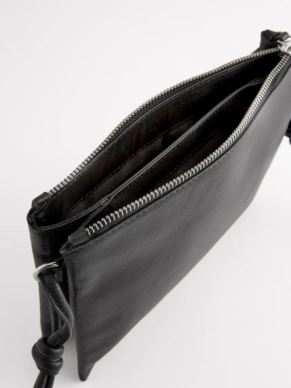 Black Leather Cross Body Bag