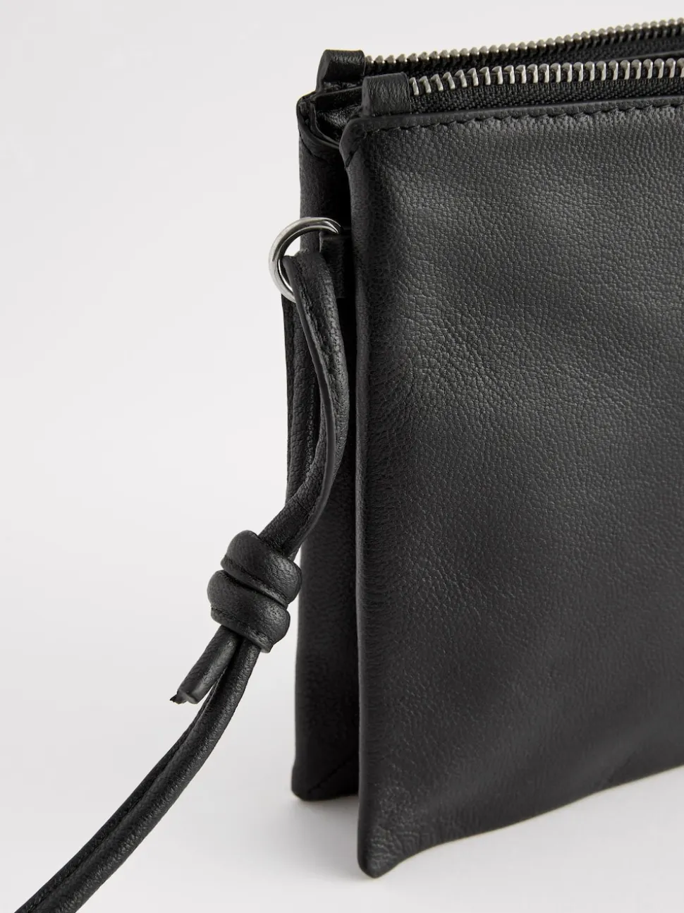 Black Leather Cross Body Bag