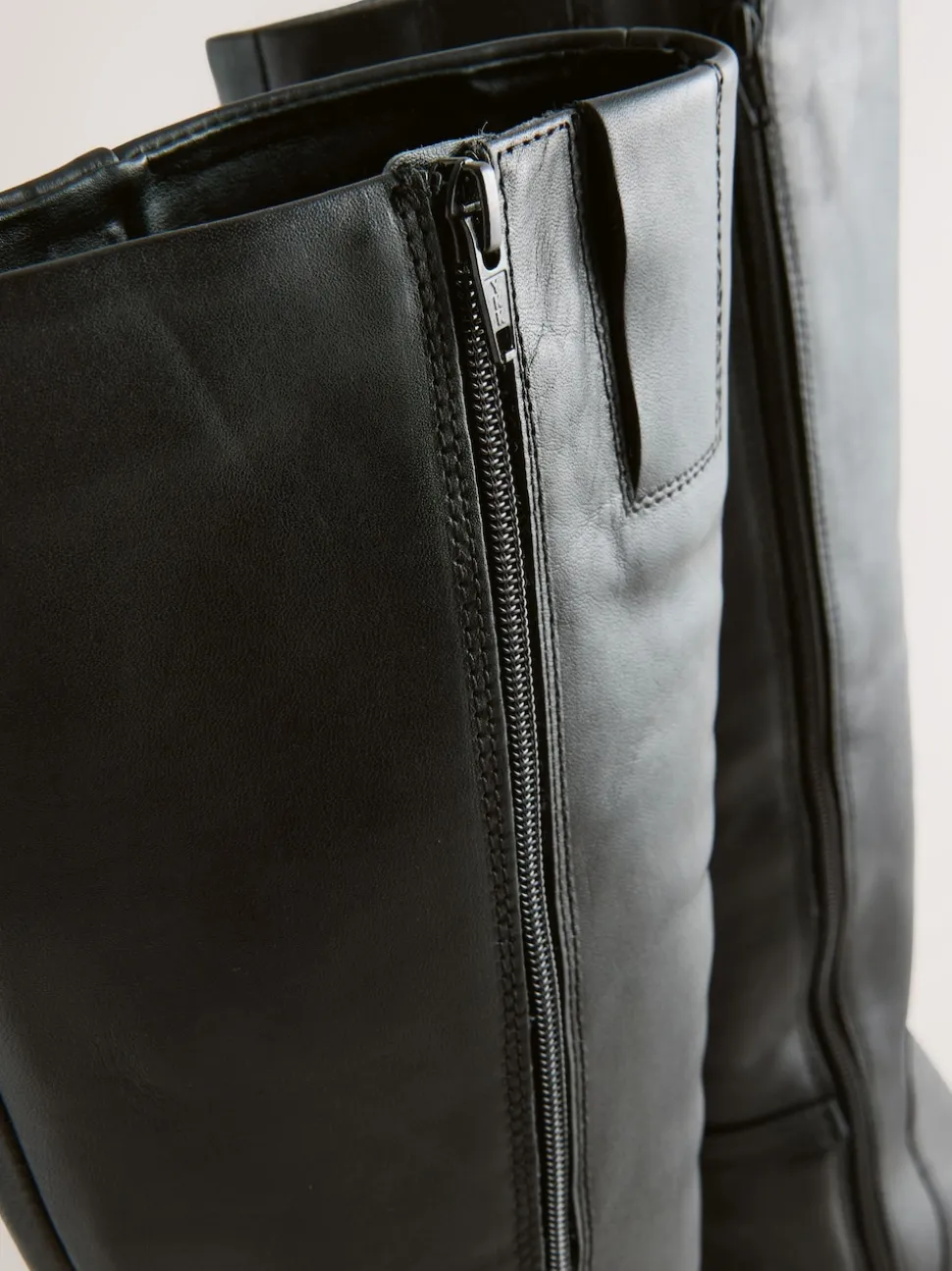 Black Leather Forever Comfort® Hardware Trim Knee High Boots