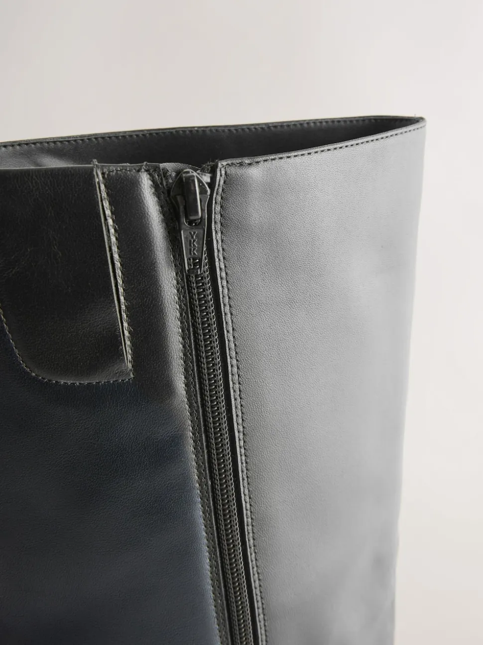 Black Leather Forever Comfort® Flat Chisel Toe Knee High Boots