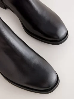 Black Leather Standard/Wide Fit Forever Comfort® Chelsea Ankle Boots