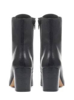 Black Liana Lace-Up Heeled Ladies Ankle Boots