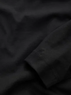 Black Long Sleeve Crew Neck T-Shirt