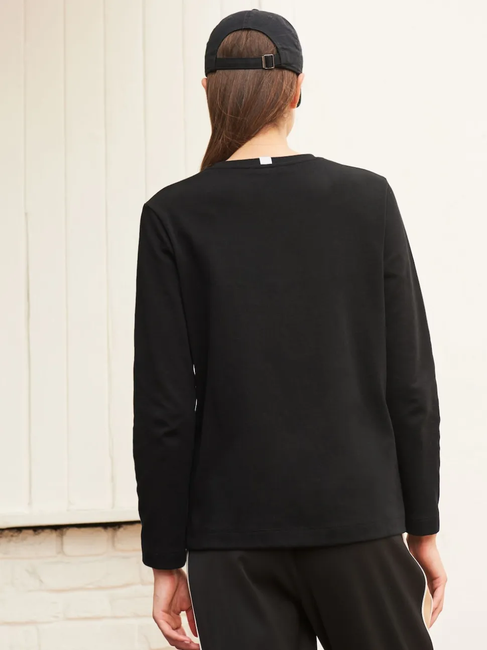 Black Long Sleeve Heavyweight Crew Neck T-Shirt