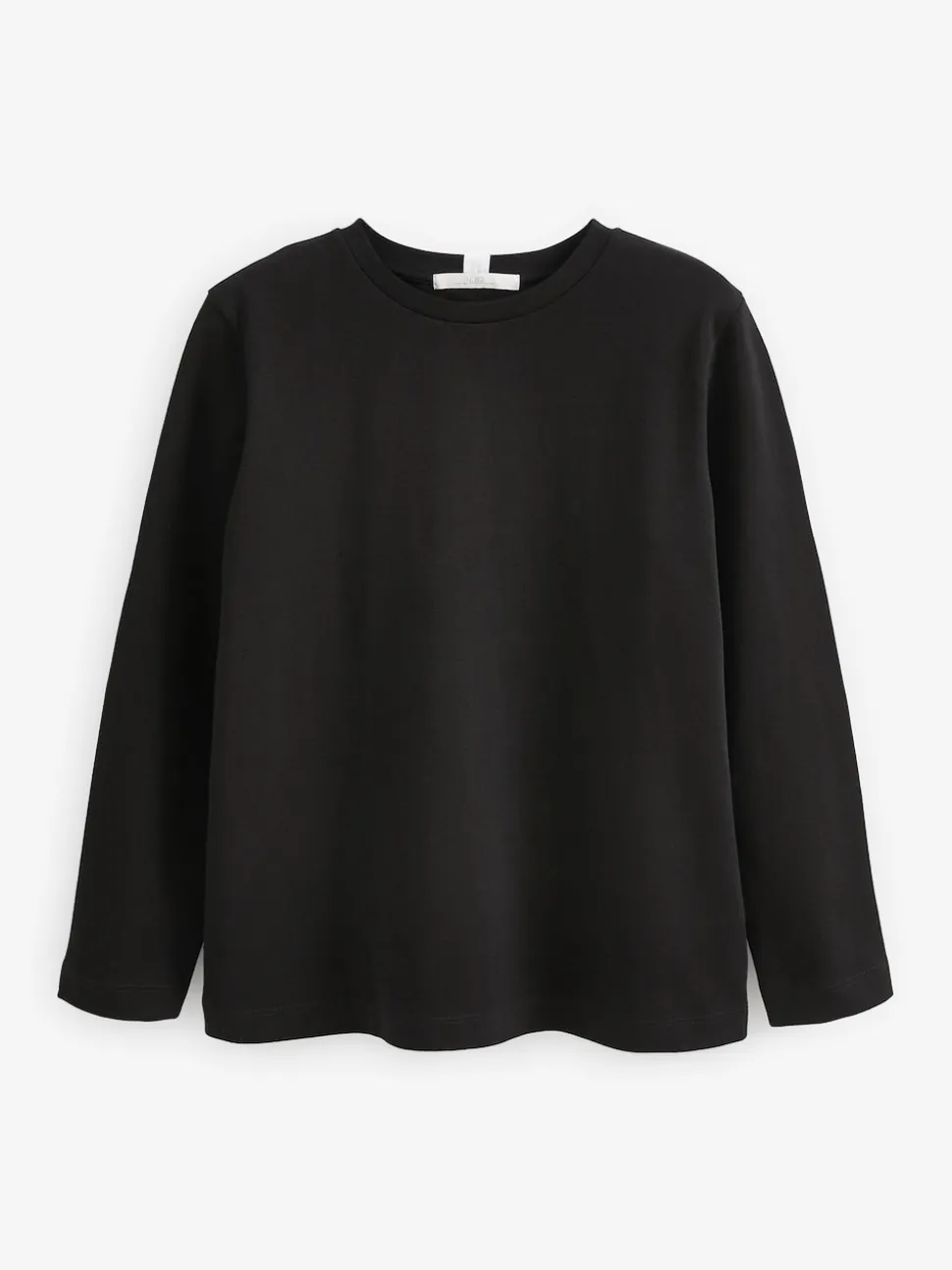 Black Long Sleeve Heavyweight Crew Neck T-Shirt