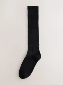 Black Longline Slouchy Socks 1 Pack