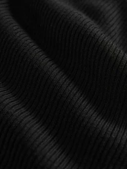 Black Maternity Collared Dress