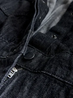 Black Maternity Denim Boilersuit