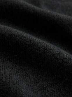 Black Maternity Knitted Nursing Jumper