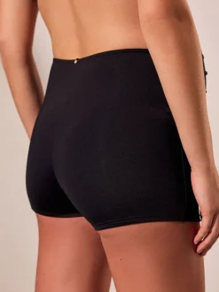 Black Maternity Over Bump Short Bikini Bottoms