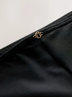 Black Maternity Over Bump Short Bikini Bottoms