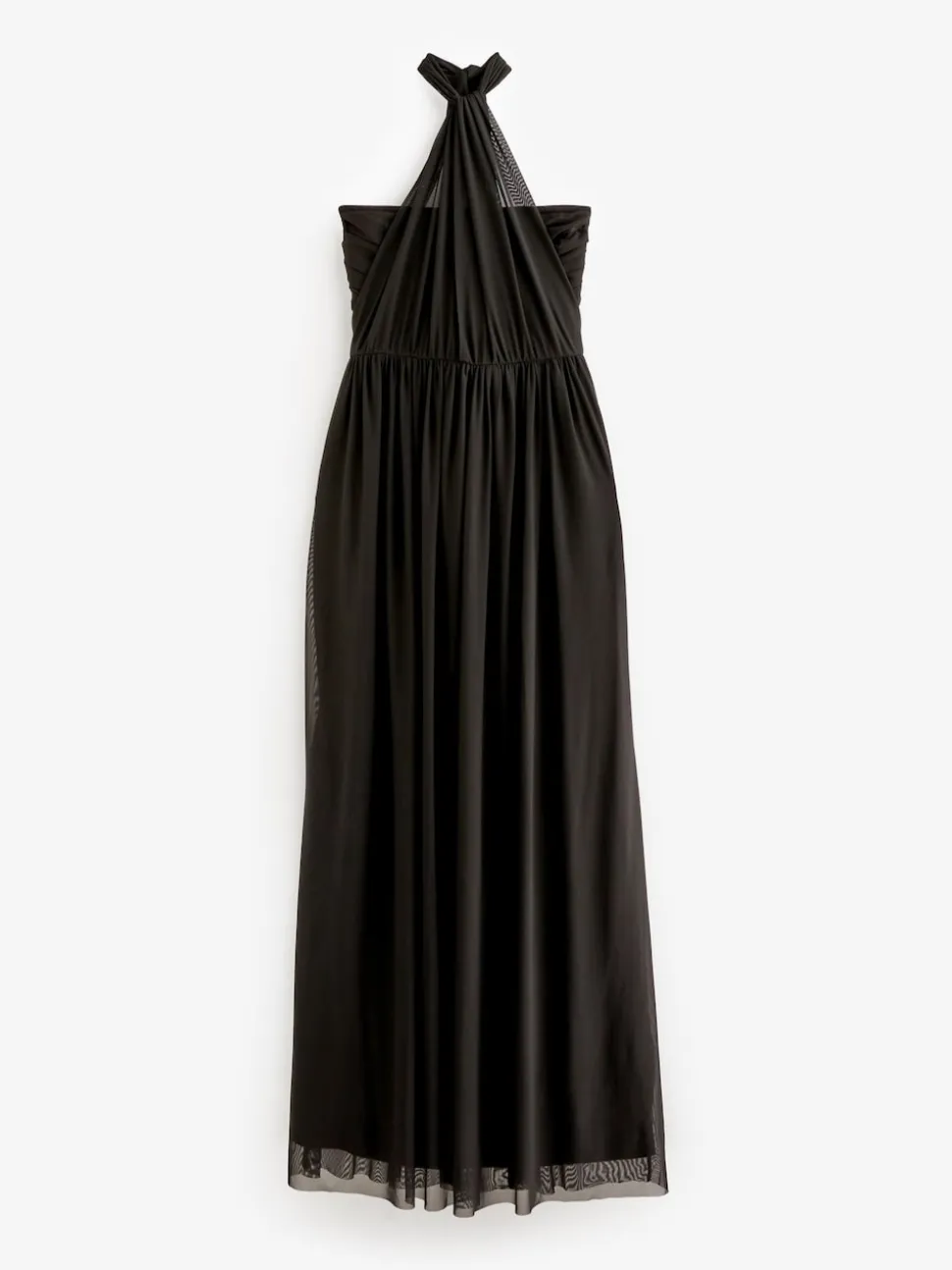Black Mesh Multiway Wedding Guest Bridesmaid Maxi Dress