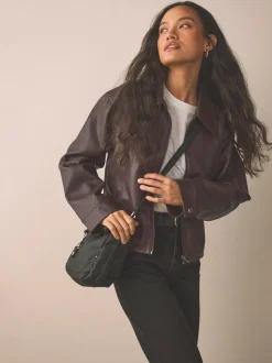 Black Messenger Cross-Body Bag