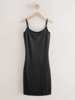 Black Microfibre Comfort Slip