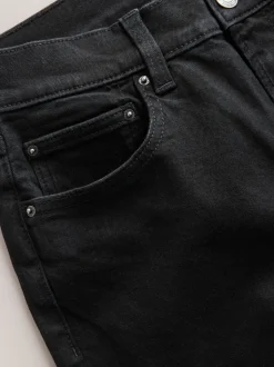 Black Mid Rise Stretch Bootcut Jeans