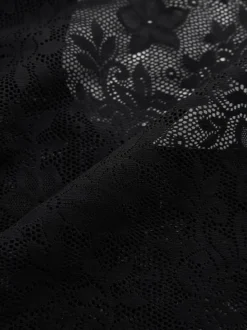 Black Midi All-Over Lace No VPL Knickers 3 Pack