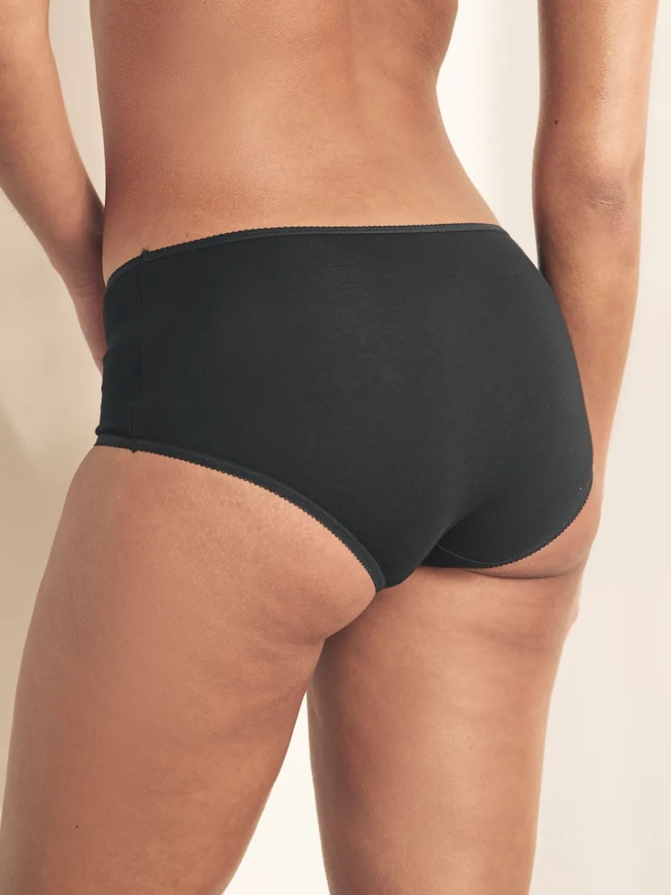 Black Midi Cotton Rich Knickers 5 Pack